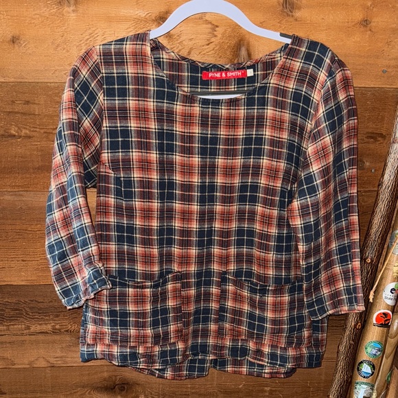 Pyne & Smith Margate Plaid Top - Picture 1 of 3